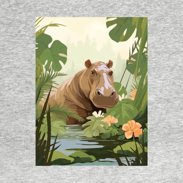 Hippo in the Jungle by JunkyDotCom